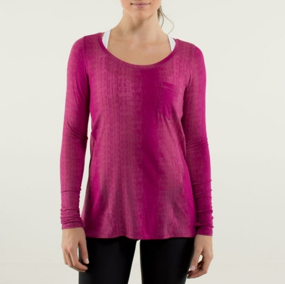 Lululemon Inner Calm Long Sleeve Burnout Top
